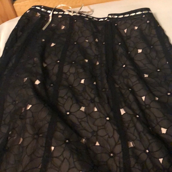FOR JOSEPH FLORAL SKIRT BLACK/LIGHT PINK 8 - Picture 3 of 3